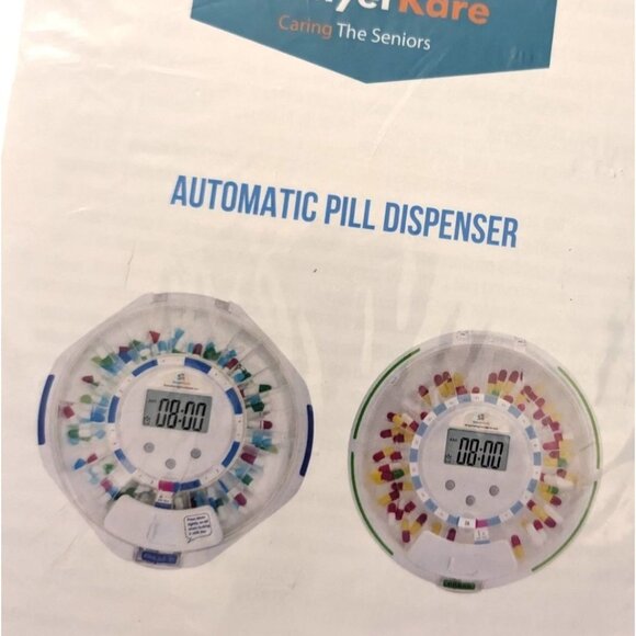Senyerkare 28 Day Automatic Pill Dispenser 3 Alarm Alerts Seniors AA Battery $67 - Picture 4 of 9